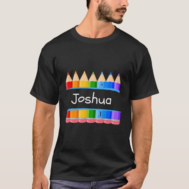 Märkrn Student Namn Joshua Kindergen  T Shirt (Framsida)