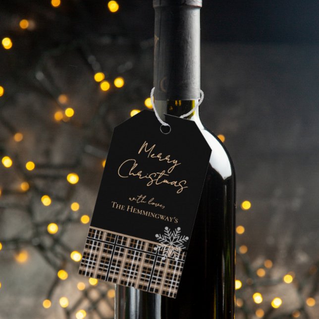 Märkrn Svart och Tan Play Gbit Elegant Presentetikett (Skapare uppladdad)