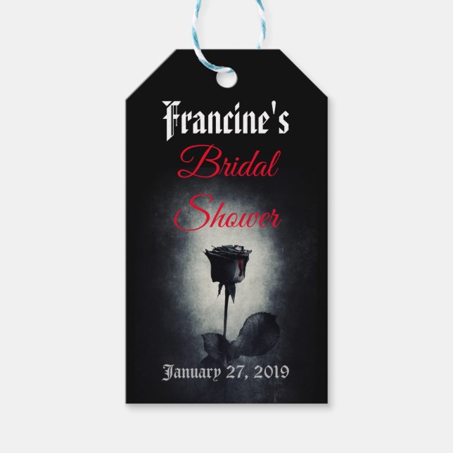 Märkrn Svart Ro Mörk Möhippa Gift Presentetikett (Framsidan)