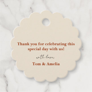 Märkrn Tack för favoriter Gåvor Etiketter