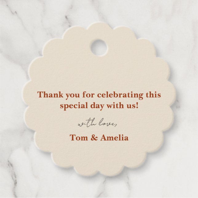 Märkrn Tack för favoriter Gåvor Etiketter (Framsida)