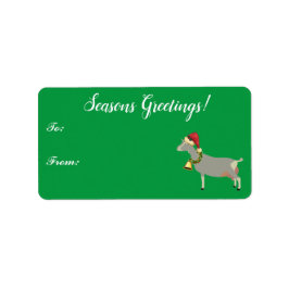 Märkrn Toggenburg Dairy Goat jul Gift Adressetikett