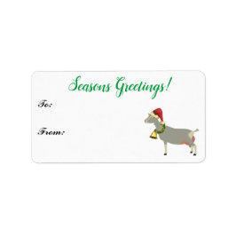 Märkrn Toggenburg Dairy Goat jul Gift Adressetikett