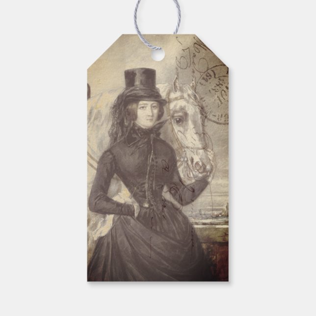 Märkrn top hat Riders Journalföring Presentetikett (Baksidan)