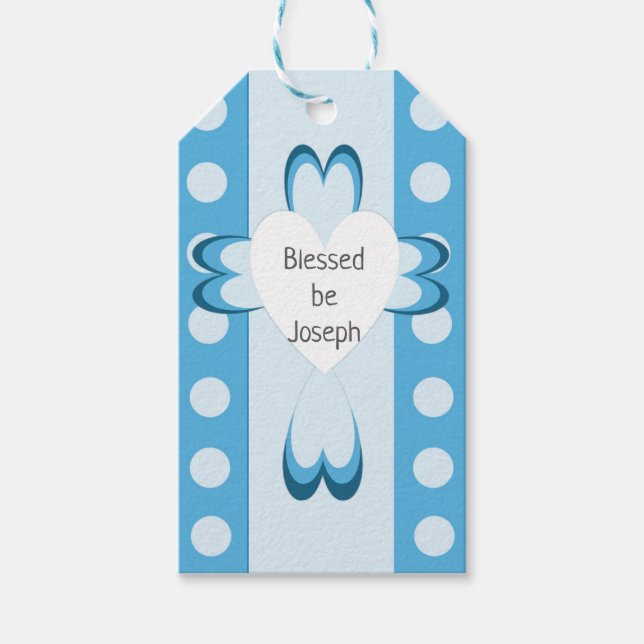 Märkrn Välsignad gåva - uppsättning med 10 Presentetikett (Framsidan)