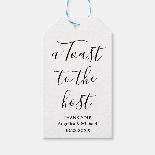 MÄRKRN VÄRDINNA TACK FLASKA i VIN Presentetikett (Framsidan)