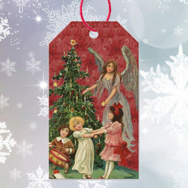 Märkrn Victorian Angel Träd Presentetikett
