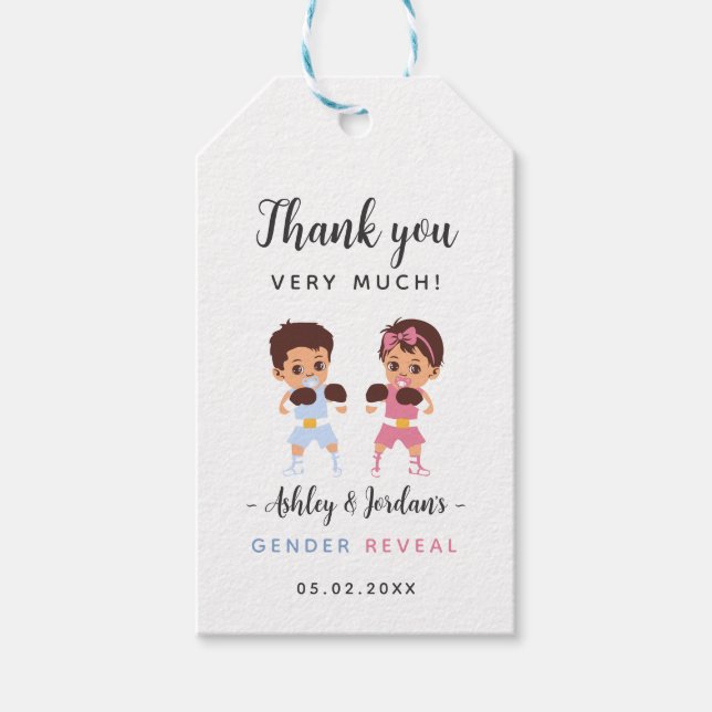 Märkrn Visa Tack för Gender av starttema Presentetikett (Framsidan)