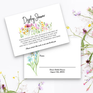 Märkrn visning Shower Söt Wildblomma Meadow Gift Tilläggskort