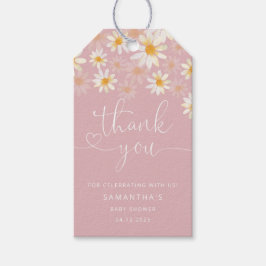 Märkrn Watercolor Wildblomma Tack Presentetikett