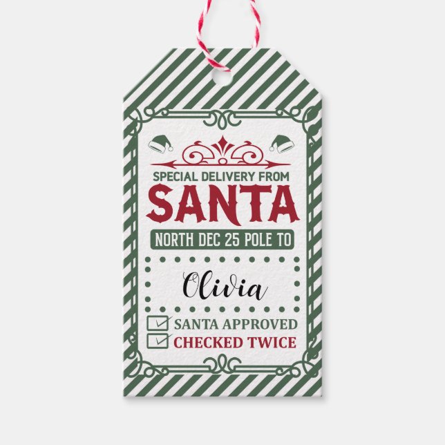 Märkrn Winter Färg Gift Presentetikett (Framsidan)