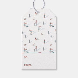 Märkrn Winter Helgdag Gift Presentetikett