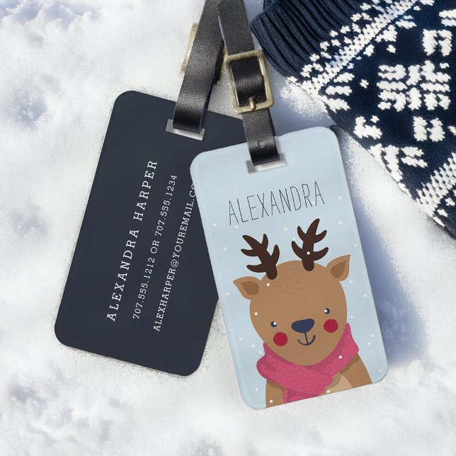 Märkrn Winter Reindeer Personlig Bag | Himmel Bagagebricka (Skapare uppladdad)