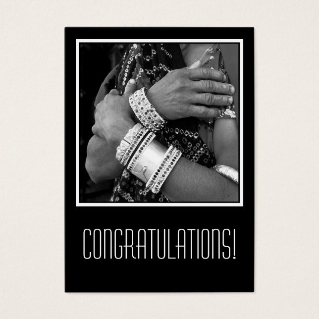 Märkrn Working Händer Gift Visitkort (Framsidan)