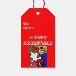 Märkrna Black Santa Personlig Gift - jul Presentetikett