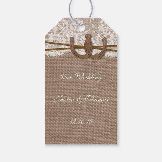 Märkrna för insamling av rustiska hästar presentetikett (Framsidan)