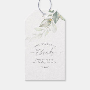 Märkrna Guld och Bröllop Tack Gift Presentetikett