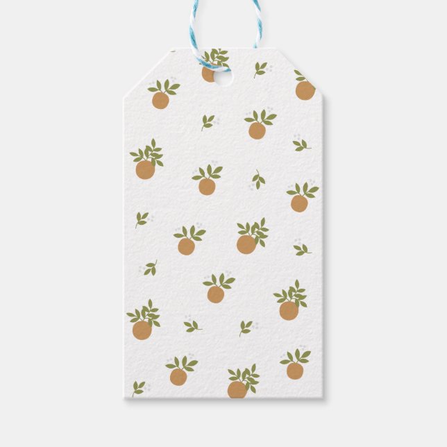 Märkrna Little Cutie Orange Favor/Tack Gift Presentetikett (Framsidan)