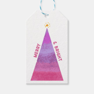 Märkrna Lycklig Helgdag Träd Gift Presentetikett