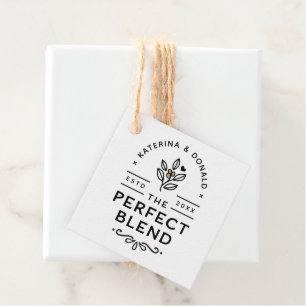 Märkrna Perfekt Blend Wedding Favor Gift Gåvor Etiketter