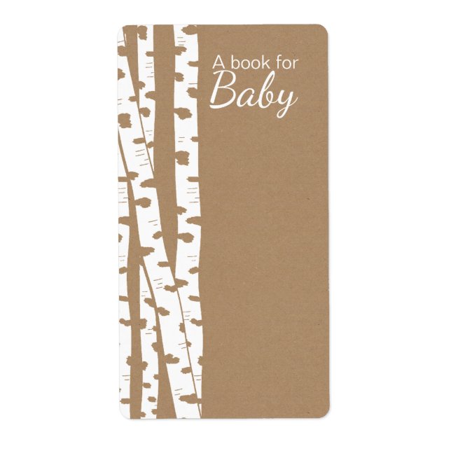 Märkrna Rustic White Birch Träd Baby Bok Fraktsedel (Framsidan)