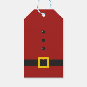 Märkrna Santa Kostym God jul Gift Presentetikett