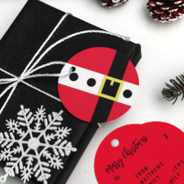 Märkrna Santa Kostym Personlig Namn och Message Gi Gåvor Etiketter