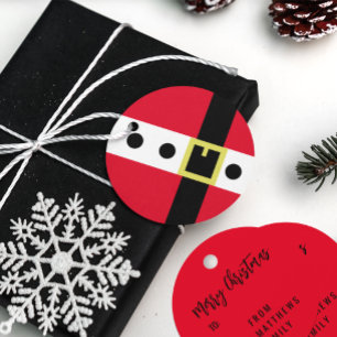 Märkrna Santa Kostym Personlig Namn och Message Gi Gåvor Etiketter