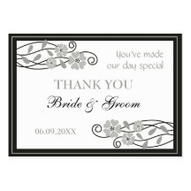 Märkrna silver Flowers Wedding Favor Gift