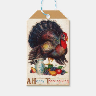 Märkrna Värdinna Gift med Happy thanksgiving Presentetikett