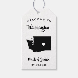 Märkrna Washington Bröllop Welcome Bag, Karta Presentetikett