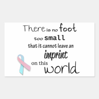 Märkskyltar för spädbarnsförlust rektangulärt klistermärke