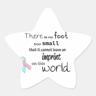 Märkskyltar för spädbarnsförlust stjärnformat klistermärke