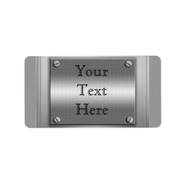 Märkskyltsetiketter för metall Anpassningsbar Adressetikett (Framsidan)