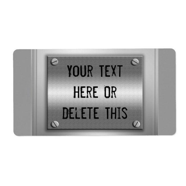 Märkskyltsetiketter för metall Anpassningsbar Fraktsedel (Framsidan)