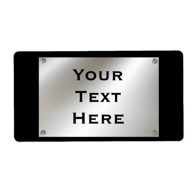 Märkskyltsetiketter för metall Anpassningsbar Fraktsedel (Framsidan)