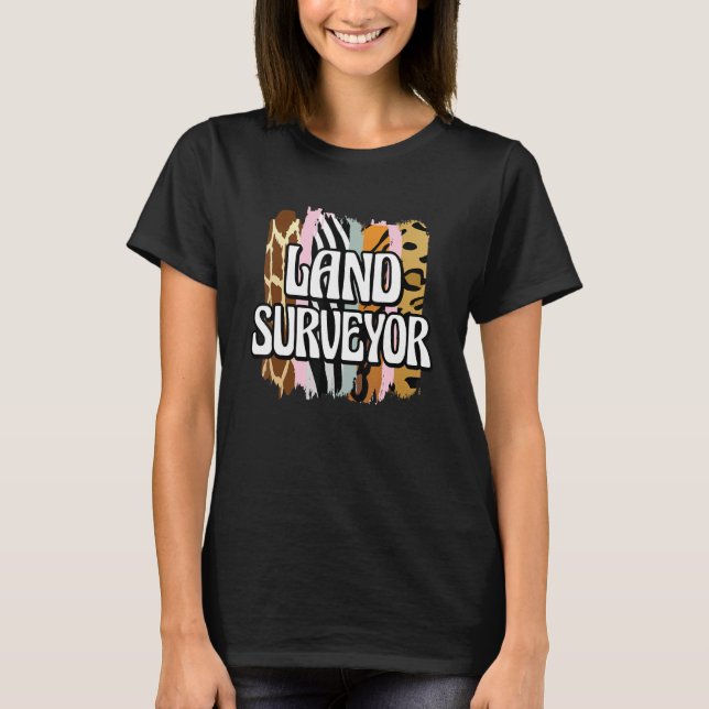 Marksurveyor Leopardtryck 1 T Shirt (Framsida)