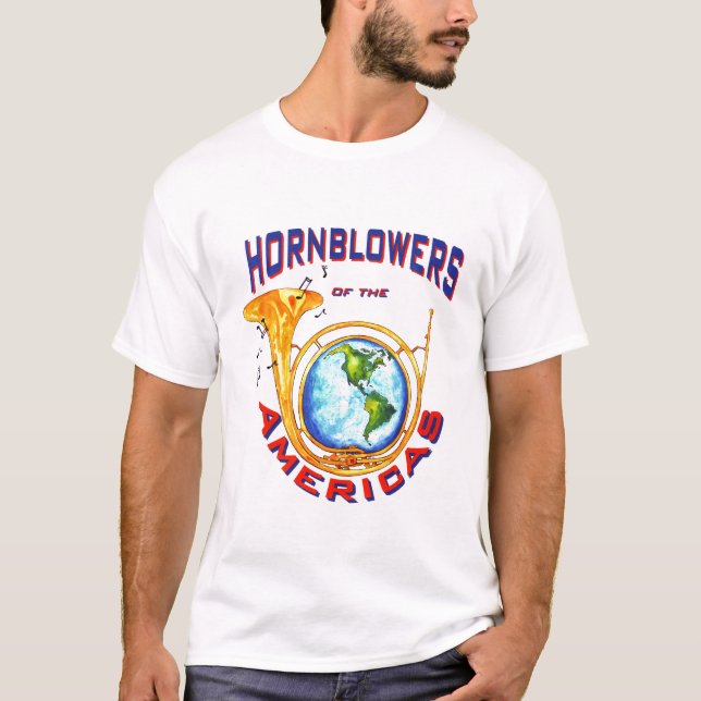 Märkt Hornblower logotyp Tee Shirt (Framsida)
