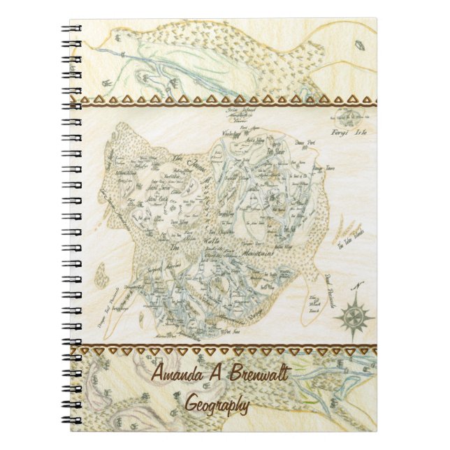 Märkt karta av Trino Anteckningsbok Med Spiral (Framsidan)