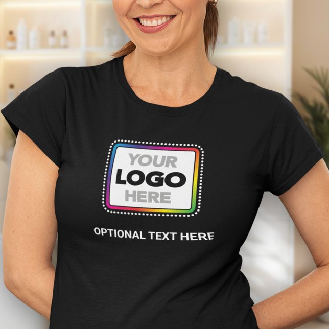 Märkta Dam Promo T-shirt med Logotyp & Text (Skapare uppladdad)