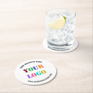Märkta Logotyp Reklampapper Coaster Exempel Underlägg Papper Rund
