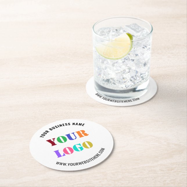 Märkta Logotyp Reklampapper Coaster Exempel Underlägg Papper Rund (Insitu)
