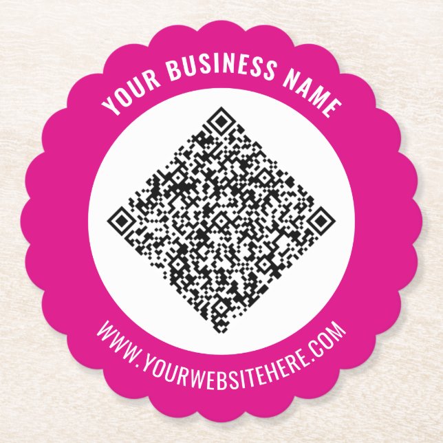 Märkta Reklam QR-kod Pappersunderlägg Exempel Underlägg Papper (Framsida)