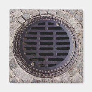 Marktäcke och vägmagnet av stensten magnet