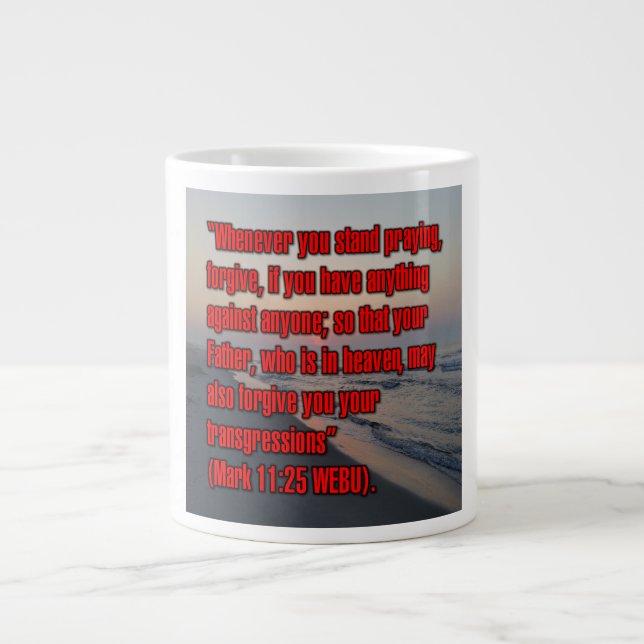 Markus 11:25 WEBU Mugg Jumbo Mugg (Framsidan)