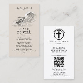 Markus 4:39-41 Pastor Visitkort med QR-kod