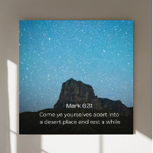 Markus 6:31 KJV Väggkonst – Skriftposter