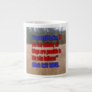 Markus 9:23 WEBU Mugg Jumbo Mugg