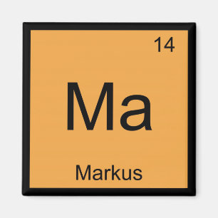 Markus Namn kemi Inslag Periodic Bord Magnet