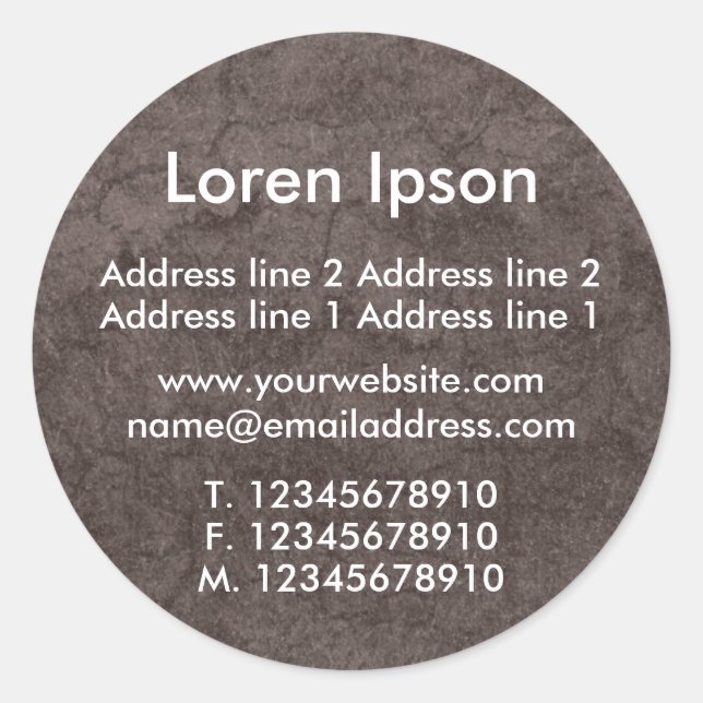 Markverksamhet/profil Runt Klistermärke (Framsida)